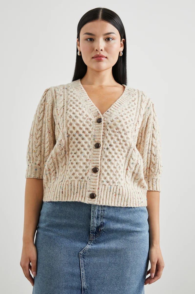 ISLA CARDIGAN - CREAM CONFETTI | Rails