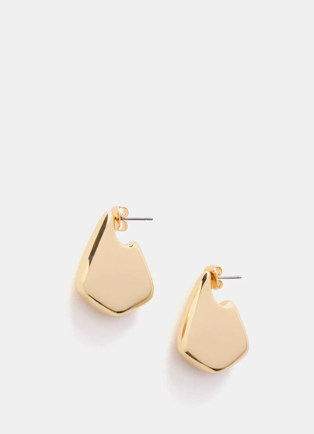Silver Tone Shaped Stud Earrings | Mint Velvet