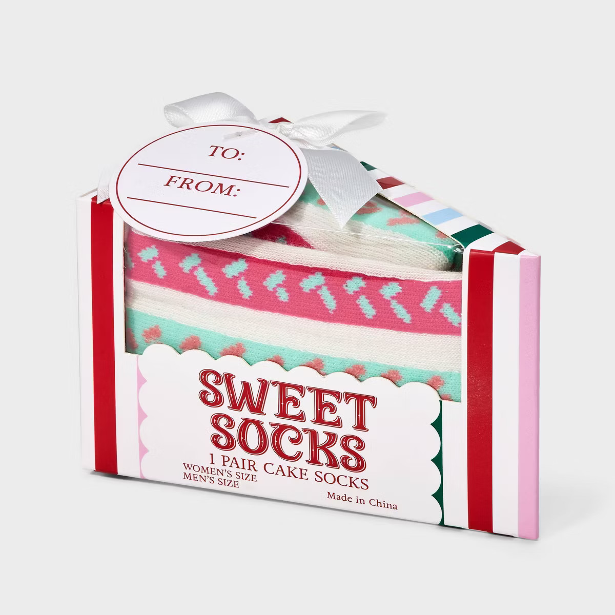 Adult Cake Slice Crew Socks - Cream One Size Fits Most | Target