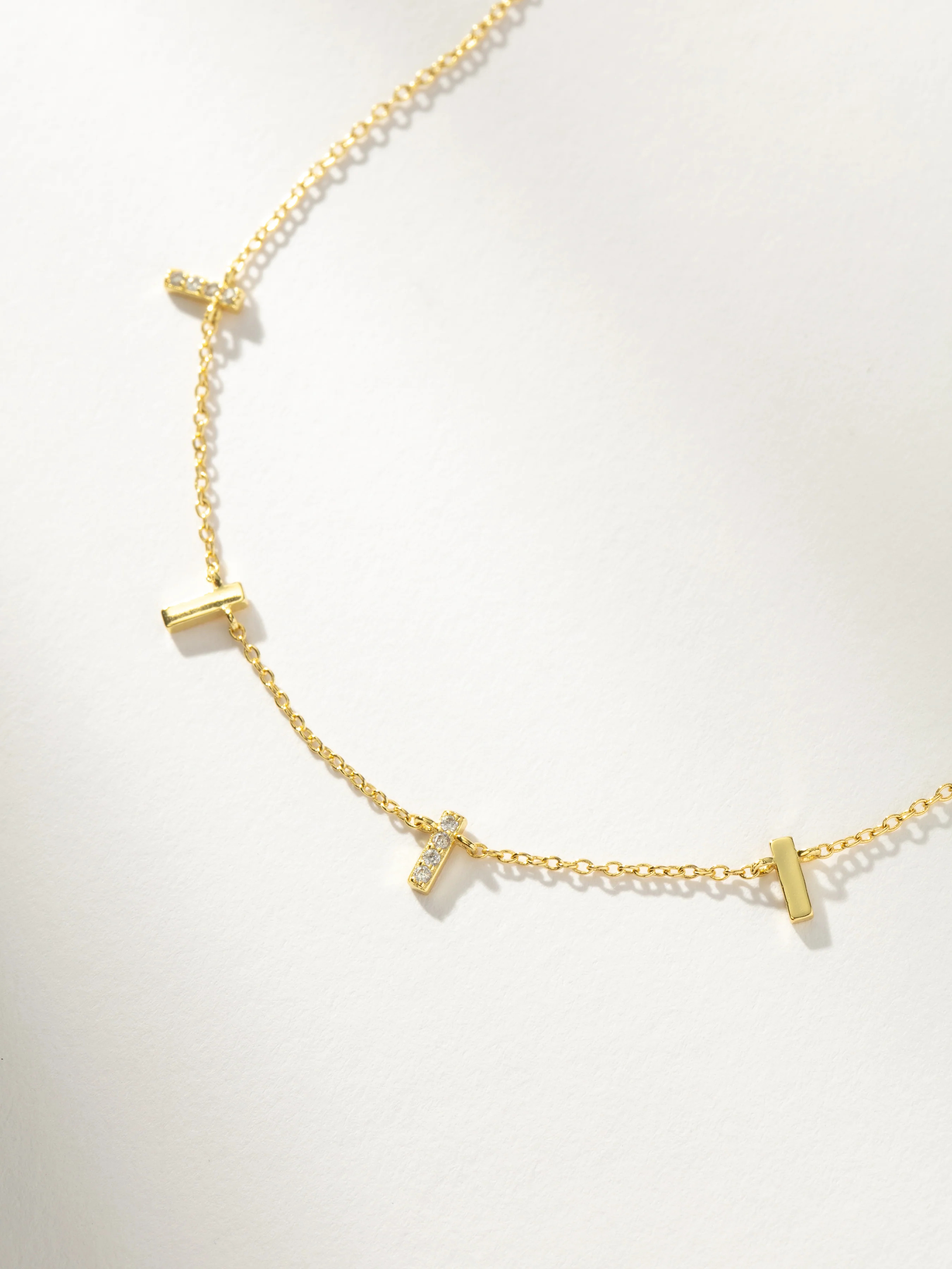 Countess Chain Necklace in Gold | Pavé + Bar Design | Uncommon James | Uncommon James