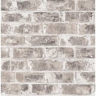 Jomax Grey Warehouse Brick Paper Non-Pasted Wallpaper Roll (Covers 56.4 Sq. Ft.) | The Home Depot