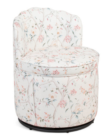 28in Scalloped Vanity Swivel Stool | TJ Maxx