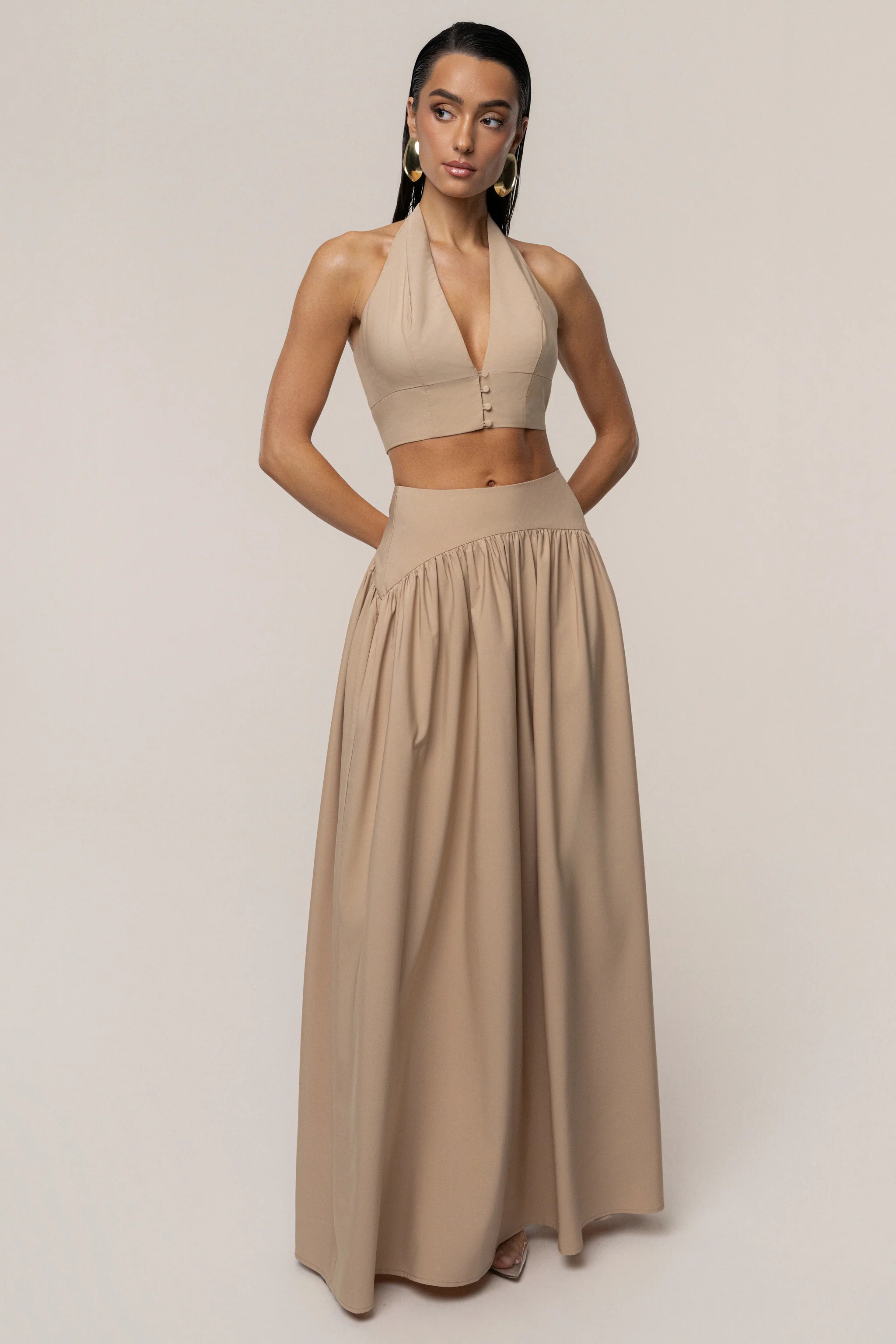 Tan Haven Skirt Set | JLUXLABEL US