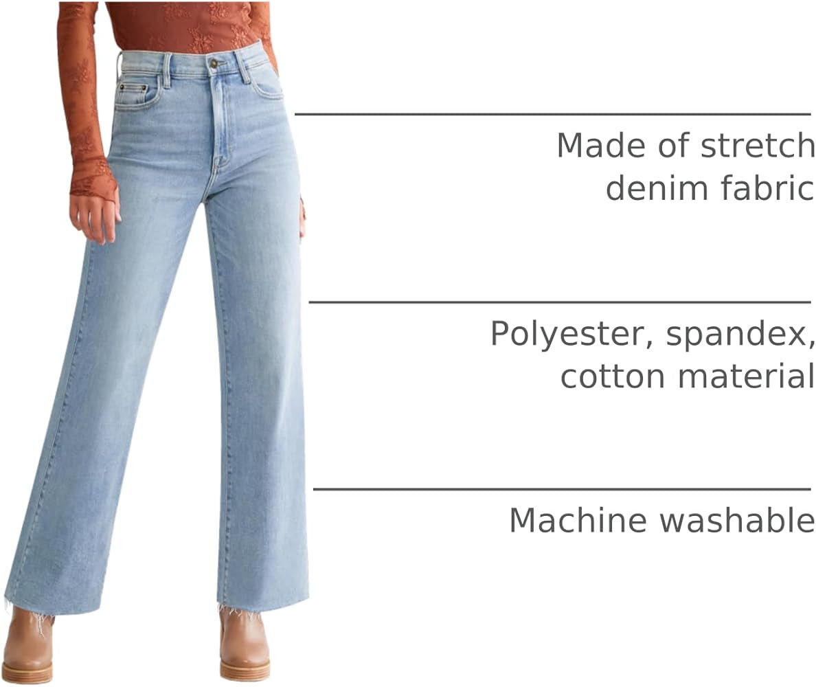 Straight Leg Jeans for Women Trendy High Waisted Cropped Boyfriend Mom Stretchy Frayed Hem Loose ... | Amazon (US)