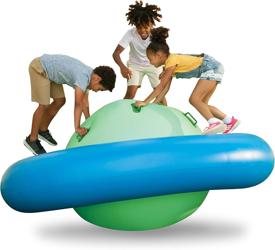 Hearthsong 8-Foot Inflatable Dome Rocker with 6 Handles - Children's Fun Play Equipment Blow Up G... | Amazon (US)