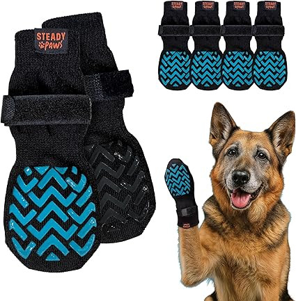 Anti-Slip Dog Socks – Non-Slip Traction Socks for Dogs with Adjustable Straps, Prevents Slippin... | Amazon (US)