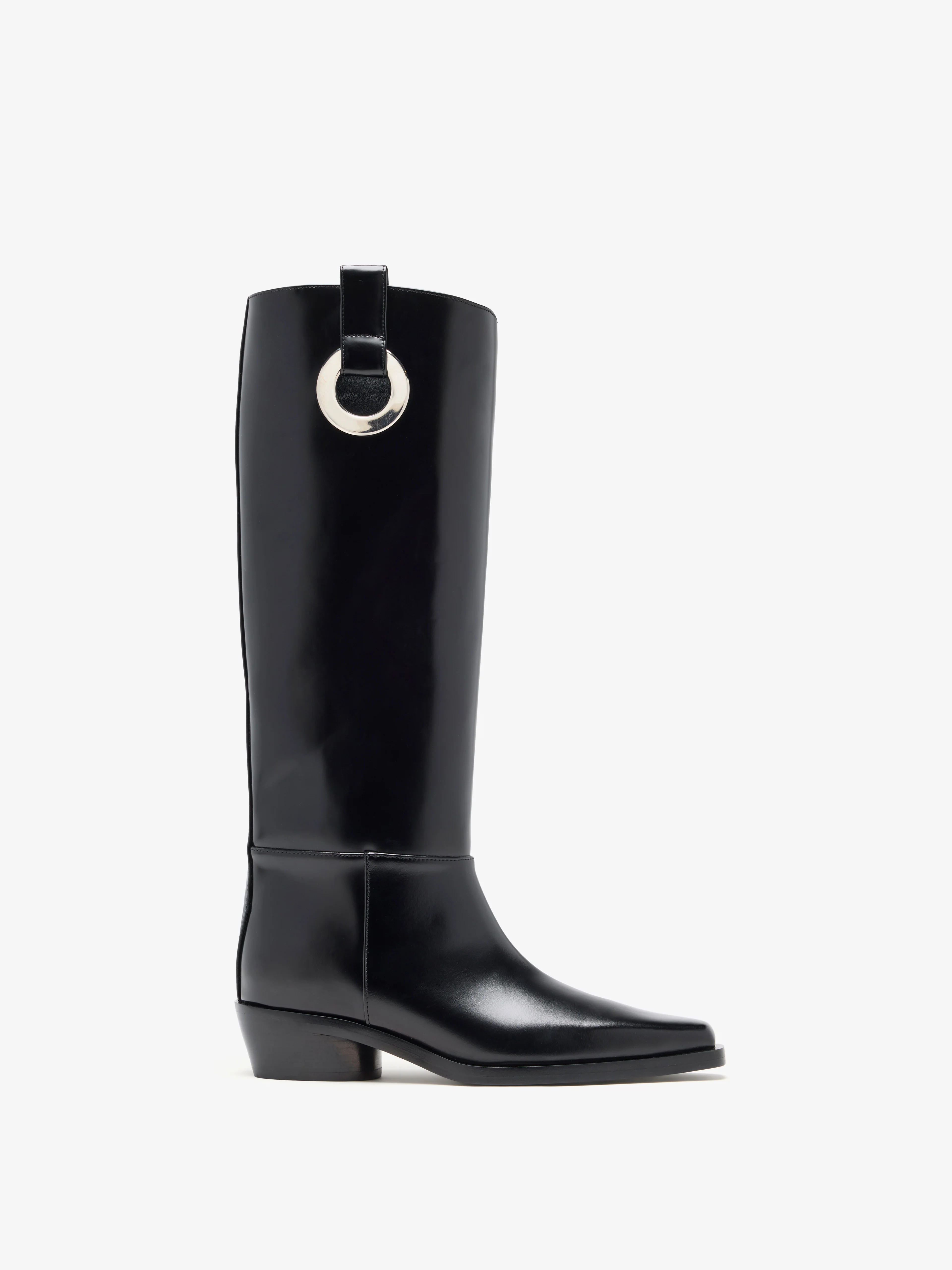 Proenza Schouler Bronco Grommet Knee High Boots- Black | Proenza Schouler LLC