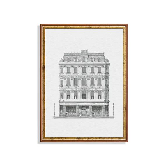 Vintage Architecture Sketch | Antique Drawing Print | Ink Drawing | Neutral Decor | Digital Downl... | Etsy (US)