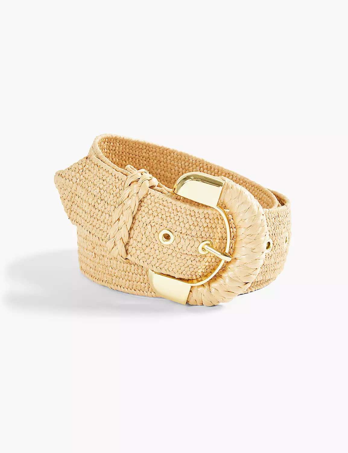 Wrapped Buckle Straw Belt | LaneBryant | Lane Bryant (US)