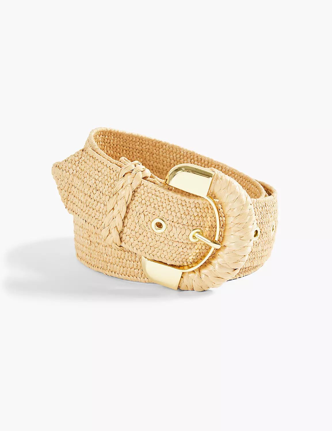 Wrapped Buckle Straw Belt | LaneBryant | Lane Bryant (US)