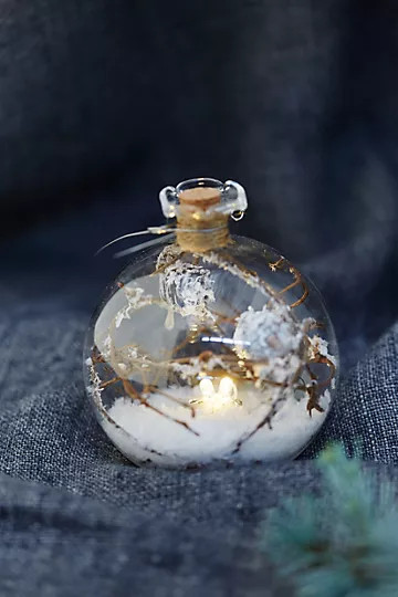 Forest Scene Lighted Globe Ornament | Anthropologie (US)