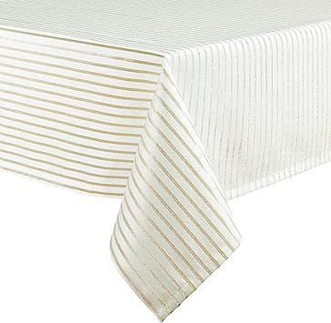 Kate Spade New York Harbour Drive Fabric Tablecloth, Tablecloth-60 x 120, Gold | Amazon (US)