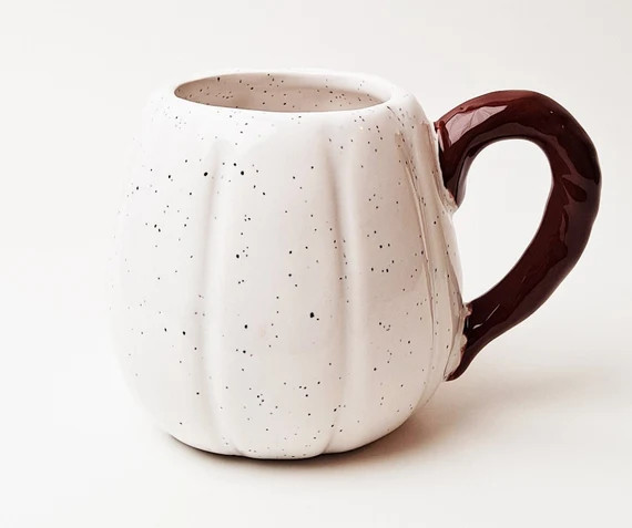 Speckled White Pumpkin Mug tableware Fall Coffee Mug Pumpkin | Etsy | Etsy (US)