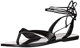 Sigerson Morrison Women's Lace up Sandal Flat, Black, 9 | Amazon (US)