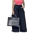 Miiyana Flowy Pants for Women Casual High Waisted Wide Leg Palazzo Pants Trousers with Pocket Plu... | Amazon (US)