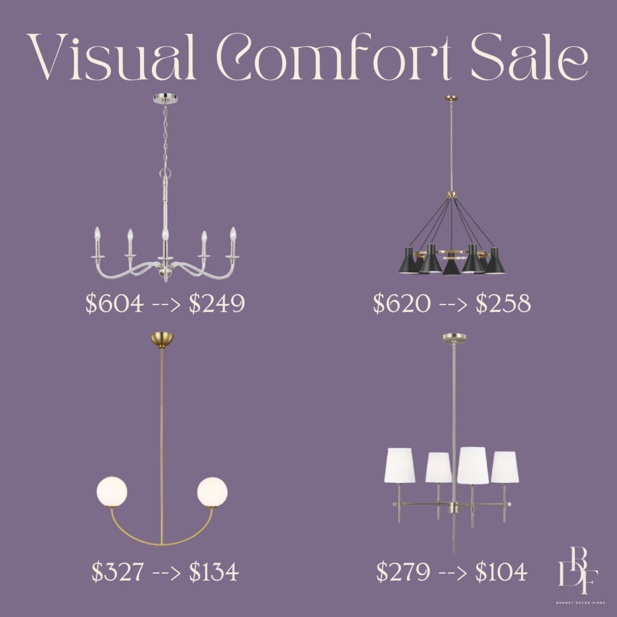 Looking to jazz up your home's lighting game? Visual Comfort's got your back with their awesome sale. They've got everything from trendy floor lamps and sleek flush mounts to eye-catching pendants, chandeliers, and lanterns. Oh, and the best part? You'll be pocketing some serious savings while giving your place a fresh new vibe. Time to let your space shine without emptying your wallet! 💡🛋️🔥

#LTKsalealert #LTKhome