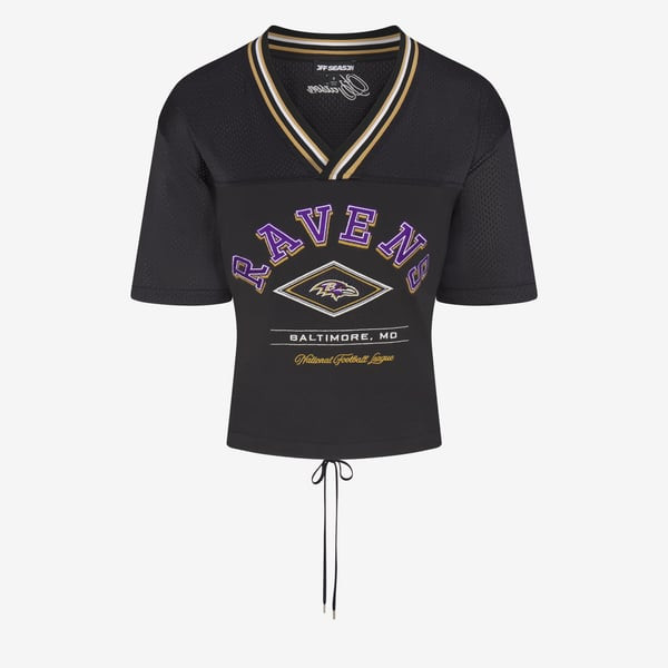 Baltimore Ravens Off Season Women's Lace-Back V-Neck T-Shirt - Black | Fanatics