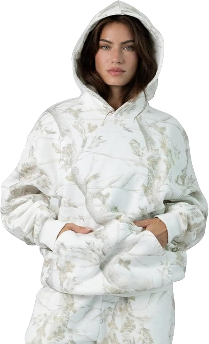 JOJOANS Sudaderas estampadas de gran tamaño para mujer, sudaderas con capucha de moda de otoño,... | Amazon (US)