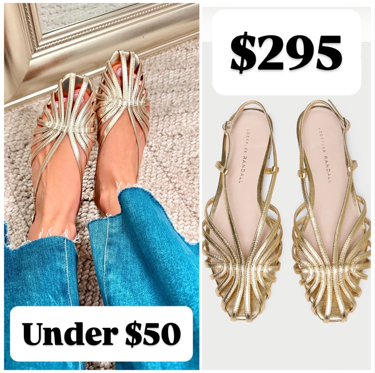 Save or splurge loeffler randall sandals 💛 These are SO good and I can’t believe they’re under $50! 👏🏻 P.S. they come in red, nude and black as well but you all know my love for a metallic shoe! ✨ 

runs TTS, I got my true size 7.5!

Amazon sandals, designer sandals, spring sandals, gold sandals, loeffler randall 

#LTKSeasonal #LTKootd #LTKSaleAlert