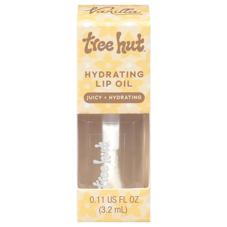 Tree Hut Vanilla Hydrating Lip Oil, Sheer Tint with High Shine, 0.16 fl oz | Walmart (US)