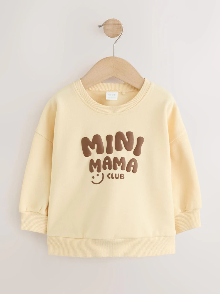 Butter Yellow Mini Mama Crew Neck Sweatshirt (3mths-7yrs) | Next US