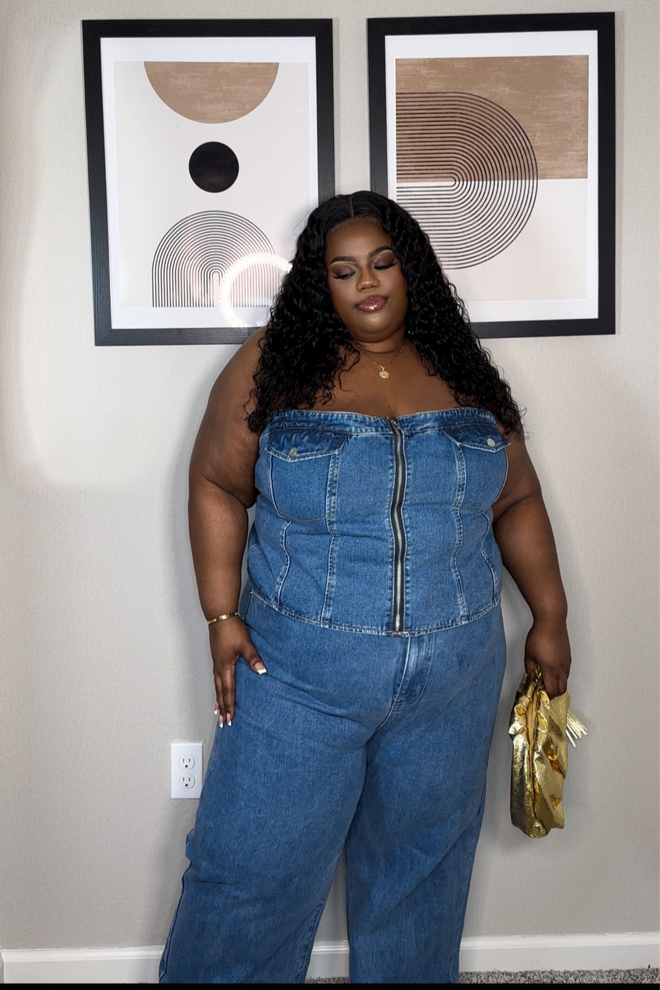 Corset true to size. Pants are really long I’m 5”4 and they were down to the floor also fit a big snug in the waist. I got a 2x in the pants. I suggest sizing up if you have a stomach similar to mines

#LTKcurves #LTKunder100 #LTKunder50