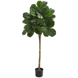 Nearly Natural Indoor 5 ft. Fiddle Leaf Fig Artificial Tree-9110 - The Home Depot | The Home Depot