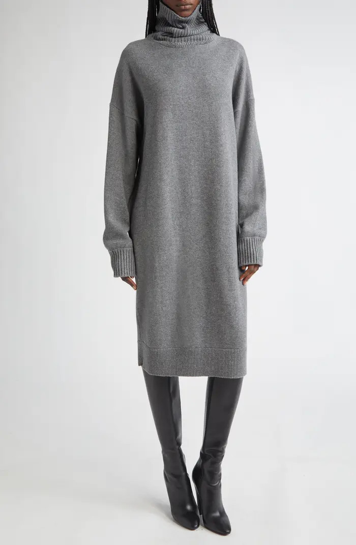 Michael Kors Collection Oversize Long Sleeve Turtleneck Cashmere Sweater Dress | Nordstrom | Nordstrom