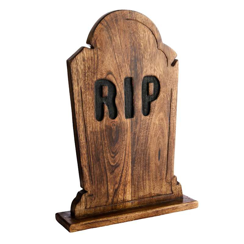 Brown Wooden Tombstone, 11.5" | At Home