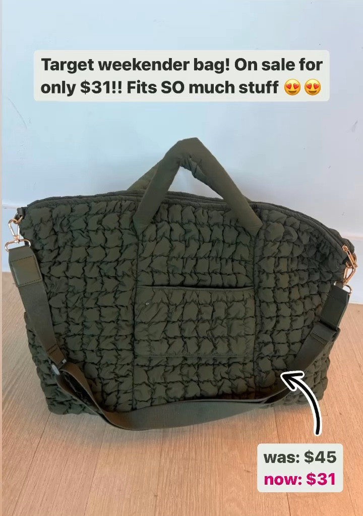 Target weekender bag on sale!! 

#LTKfindsunder50 #LTKCyberWeek #LTKtravel