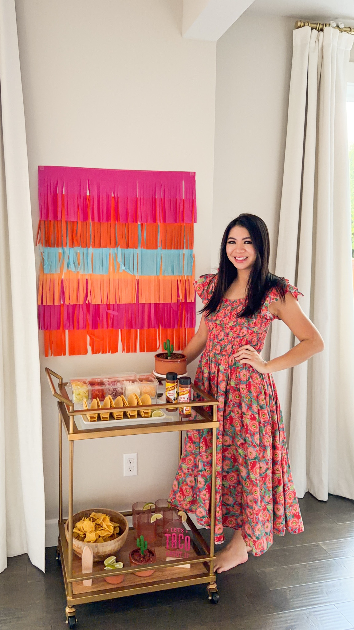 Cinco de Mayo is in exactly one week and you already know we’re gonna TACO bout it 🌮✨ Here’s a fun taco bar cart idea! 😋  #cincodemayo #tacocart #barcartstyling

Bar cart, serving tray, acrylic signs, serving bowls, lemon squeezer, fiesta fringe garland, wine stopper

#LTKSeasonal #LTKHome #LTKfoodie