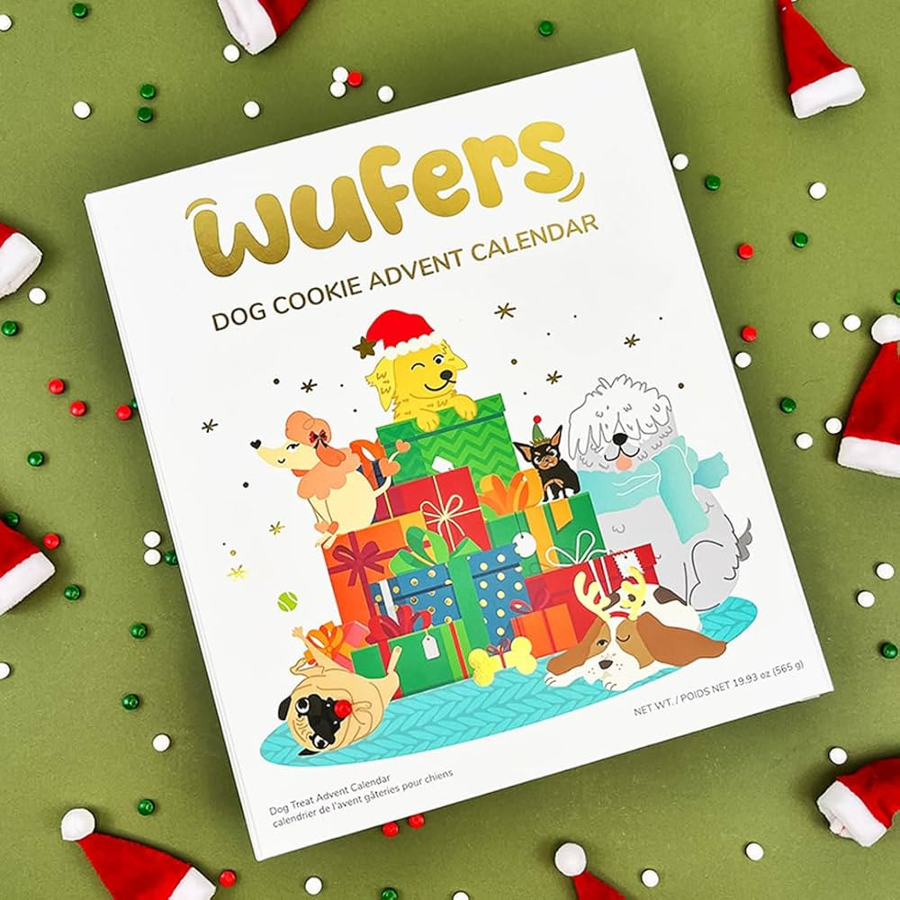 Wufers Advent Calendar Dog Cookie Box | Handmade Hand-Decorated Dog Treats | Dog Gift Box Made wi... | Amazon (US)