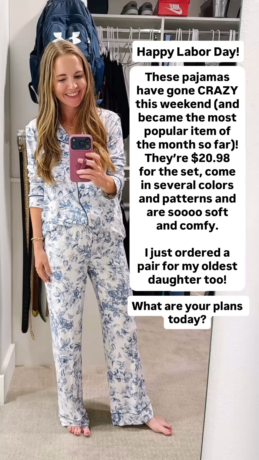 These pajamas have gone CRAZY this weekend! They’re are $20.98 for the set, come in several colors and patterned and are soooo soft and comfy!