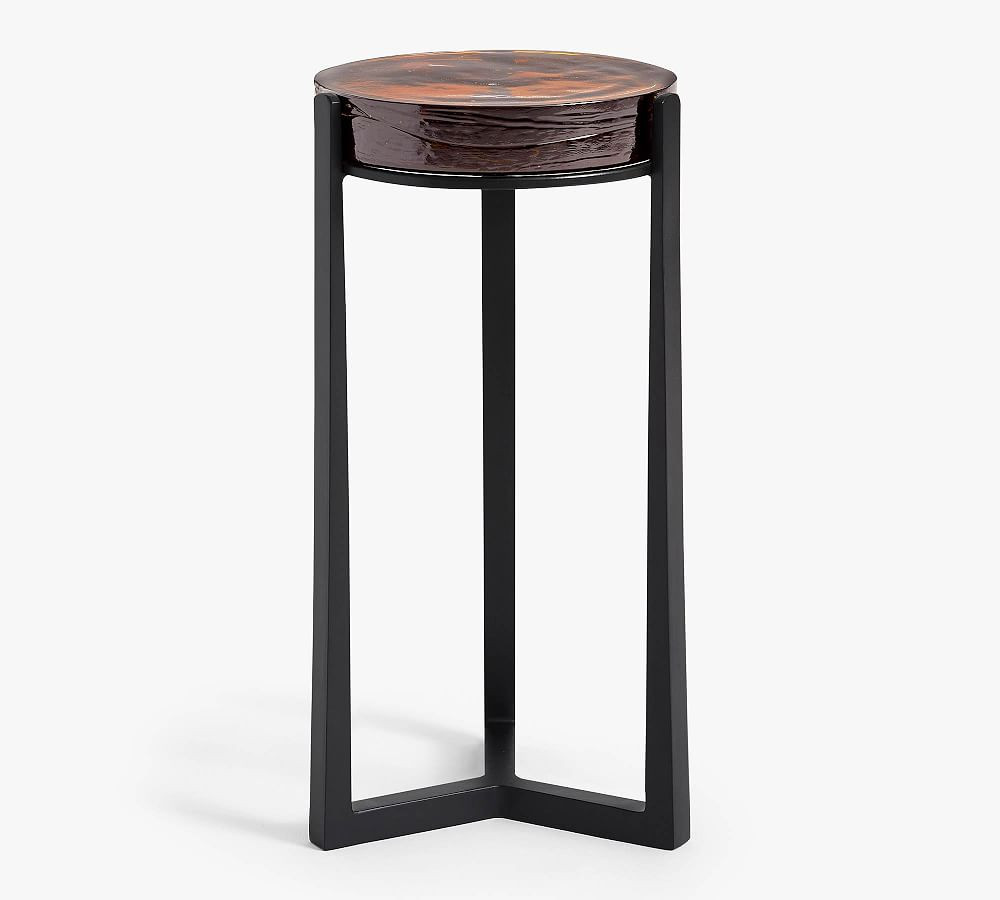 Cori Round Recycled Glass Accent Table | Pottery Barn (US)