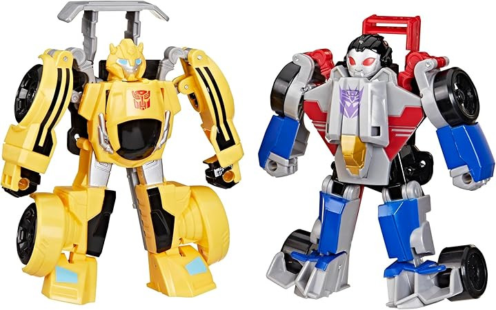 Transformers Bumblebee and Starscream Bot Racers, Easy to Change from Robot Toys to Car Toys, Act... | Amazon (US)