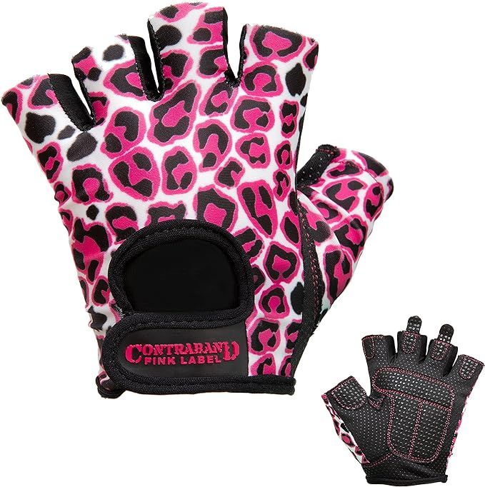Contraband Pink Label 5297 Womens Design Series Leopard Print Lifting Gloves (Pair) - Lightweight... | Amazon (US)