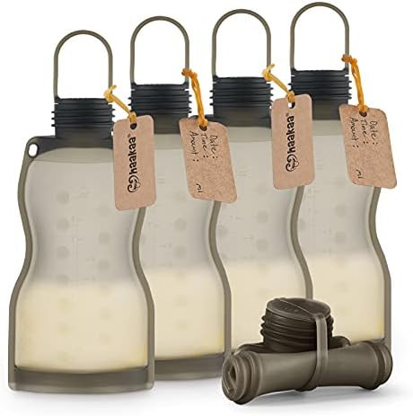 haakaa Silicone Breast Milk Storing Bag(9 oz,5pk)- Reusable Breastmilk Storage Freezer Bag for Br... | Amazon (US)