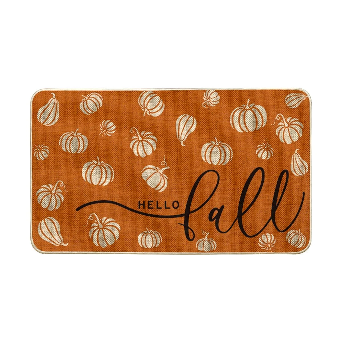 Smile Orange Pumpkins Hello Fall Doormat, Autumn Home Decor Low-Profile Switch Rug Door Mat for I... | Walmart (US)