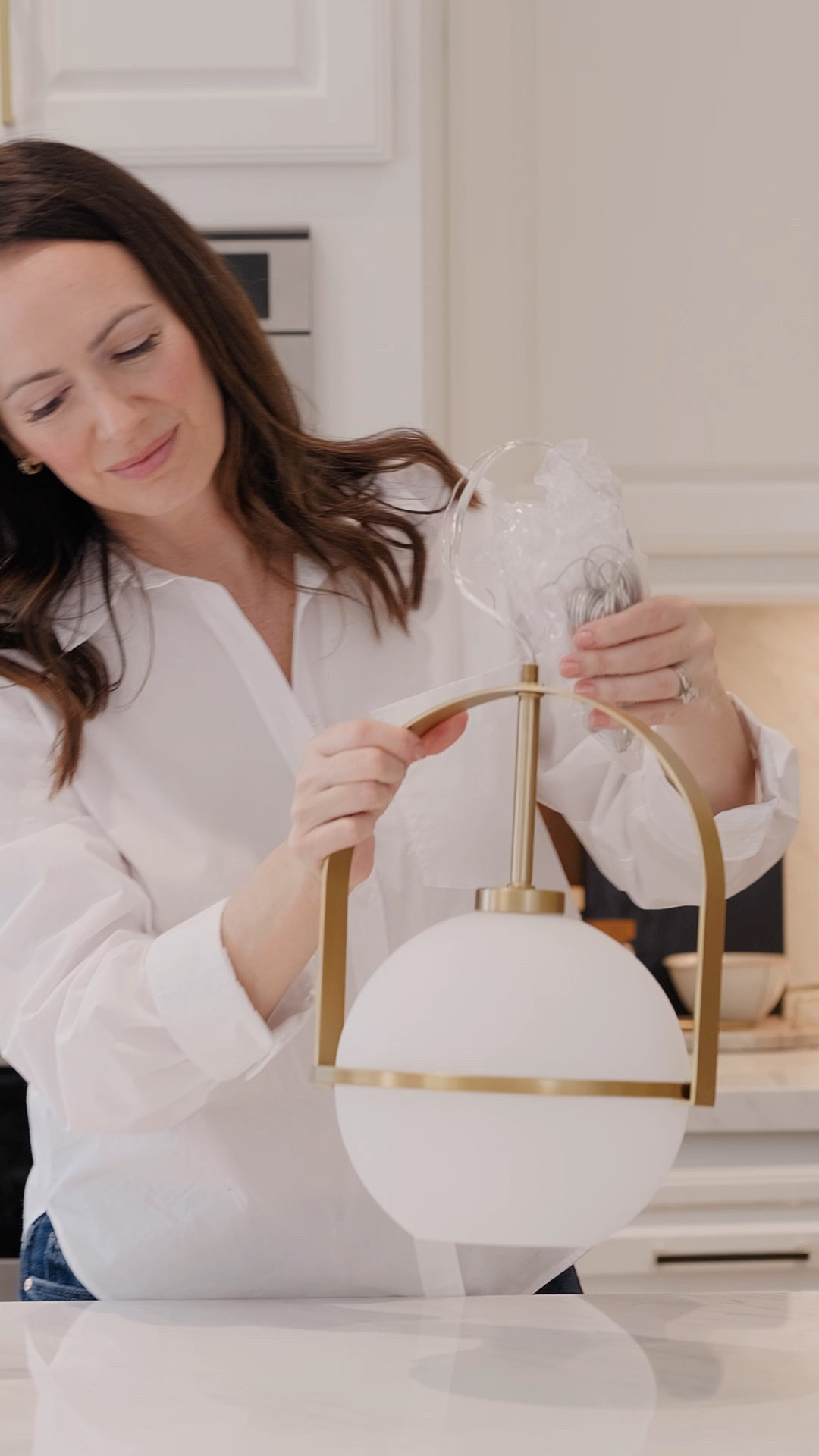 Lighting Upgrade ✨
This one simple change completely transformed our half bath. 
It’s amazing how the right bathroom light fixture can elevate the entire space.

#urbanambiance #ad #BathroomLighting #HalfBathDesign #ModernBathroom #PendantLighting #HomeDecorIdeas #InteriorDesign #LightingDesign #HomeUpgrade #BathroomInspo

#LTKHome