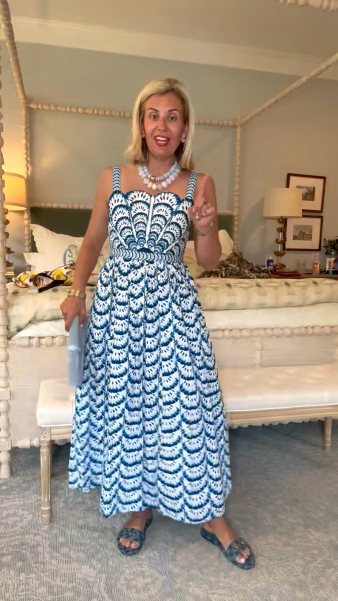 Can you even with this dress? Literally just took it out of the box and it’s a yes for sure! I’m wearing an XS in the dress and 38.5 in the sandal (size 1/2 up). ￼

* Use MIXANDMATCH for 25% off Erin McDermott
* Use Catherine20 for 20% off my bangles ￼
*Use MIXANDMATCH for 10% off my bag

#LTKmomlife #LTKSaleAlert #LTKOver40