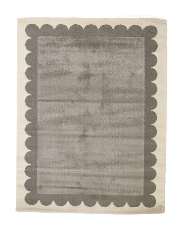 Made In Belgium 5x7 Scalloped Area Rug | TJ Maxx