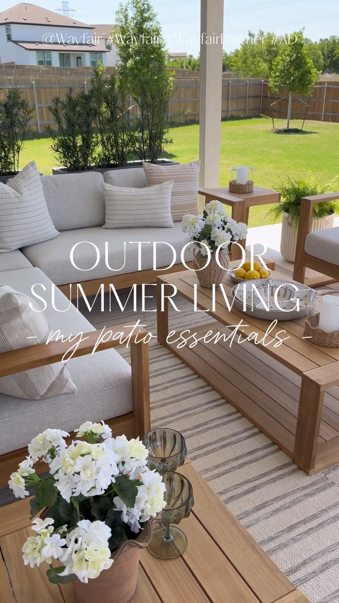 #ad Outdoor Summer Living Essentials and it’s all from @Wayfair ☀️🌴 #WayfairPartner

From patio sets to my favorite outdoor rugs, @Wayfair is my top destination for shopping all things outdoors! 😎

#Wayfair 

#wayfairfinds #patioseason #patioset
#outdoorrug #outdoordecor #springdecor #outdoordining #planterpots #garden #frontporch #patiorefresh