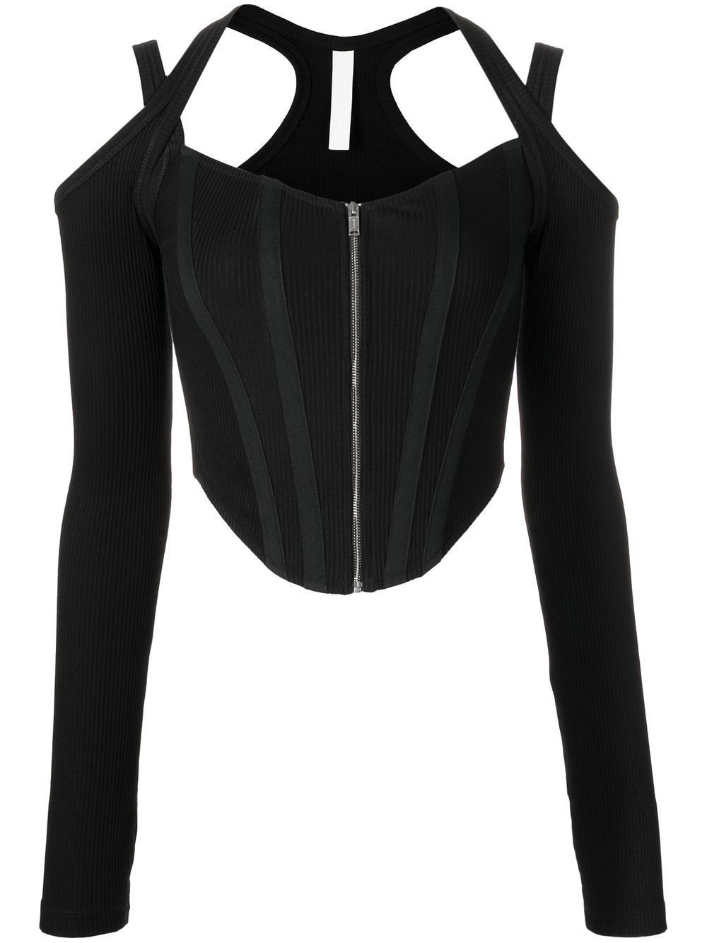 Dion Lee shift-loop corset top - Black | Farfetch Global