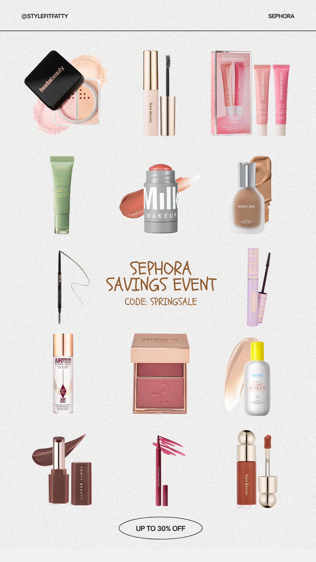 Up to 30% off at Sephora! Love all of these brands! 

 #sephora #sephorasale #savingsevent #springssale #LTKmorningroutine #LTKselfcare #LTKSaleAlert