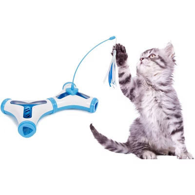 Pet Life Kitty-Tease Interactive Teaser Kitty Cat Puzzle Toy, Blue | Target