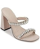 Karl Lagerfeld Paris Women's Rayan Embellished Block Heel Sandal Heeled | Amazon (US)