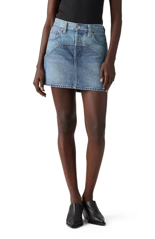 levi's Icon Western Yoke Denim Miniskirt in Ironic Iconic Skirt at Nordstrom, Size 32 | Nordstrom