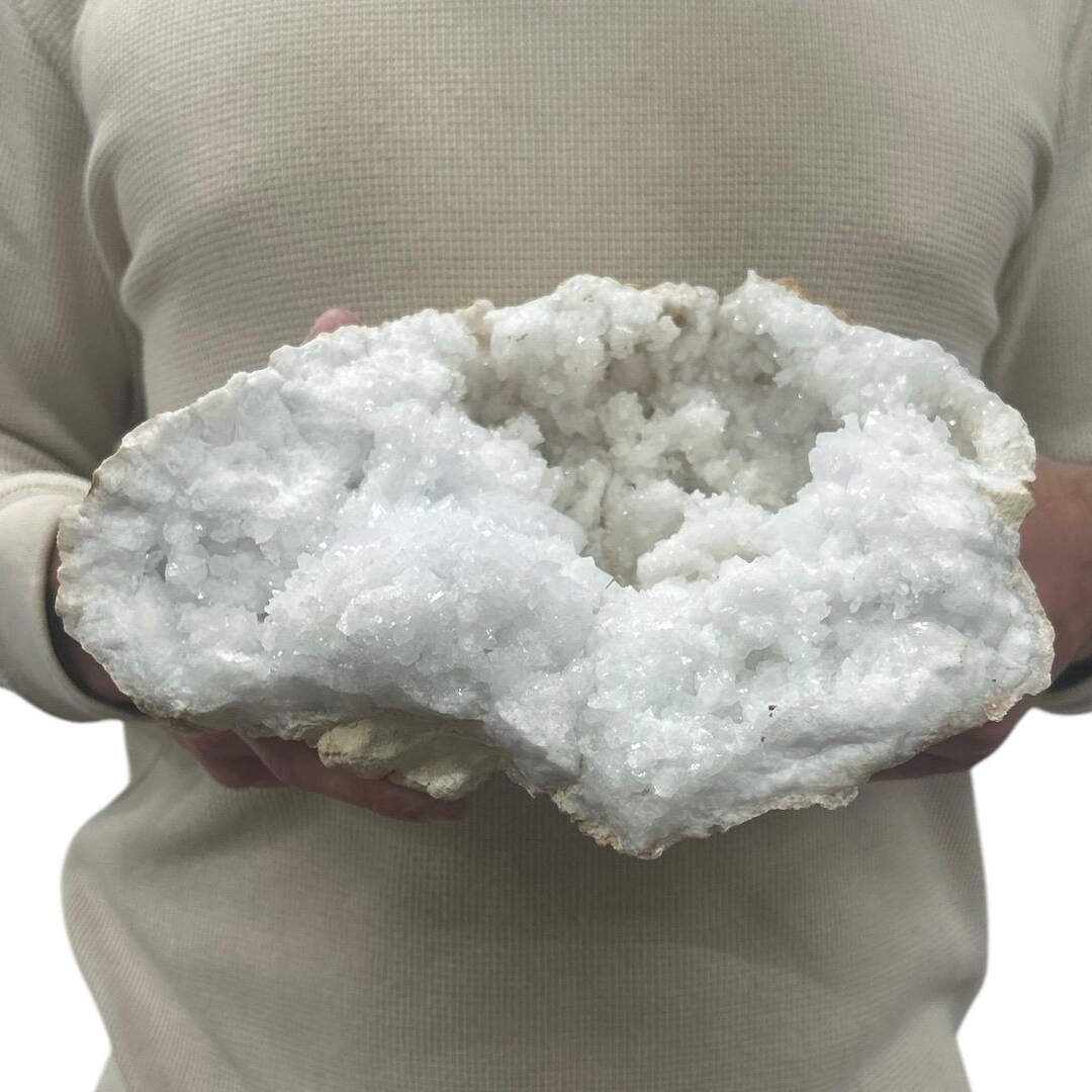Large Natural Broken Moroccan Geode White Clear Quartz Crystals 9.5 5.75 Lbs - Etsy | Etsy (US)