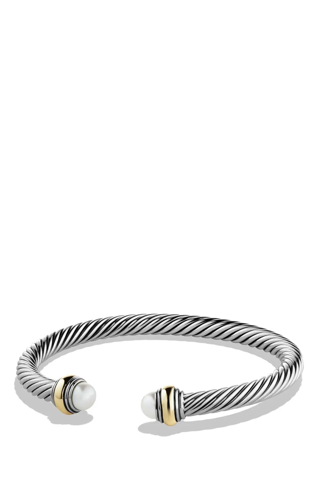 David Yurman Cable Classics Bracelet with Semiprecious Stones & 14K Gold Accent, 5mm | Nordstrom