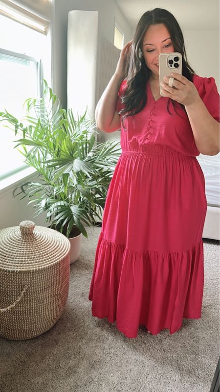 Pink dress maxi! 💓🫶🏼

I’m wearing size XL, super comfy and very flattering 

#LTKworkwear #LTKcurves #LTKsalealert
